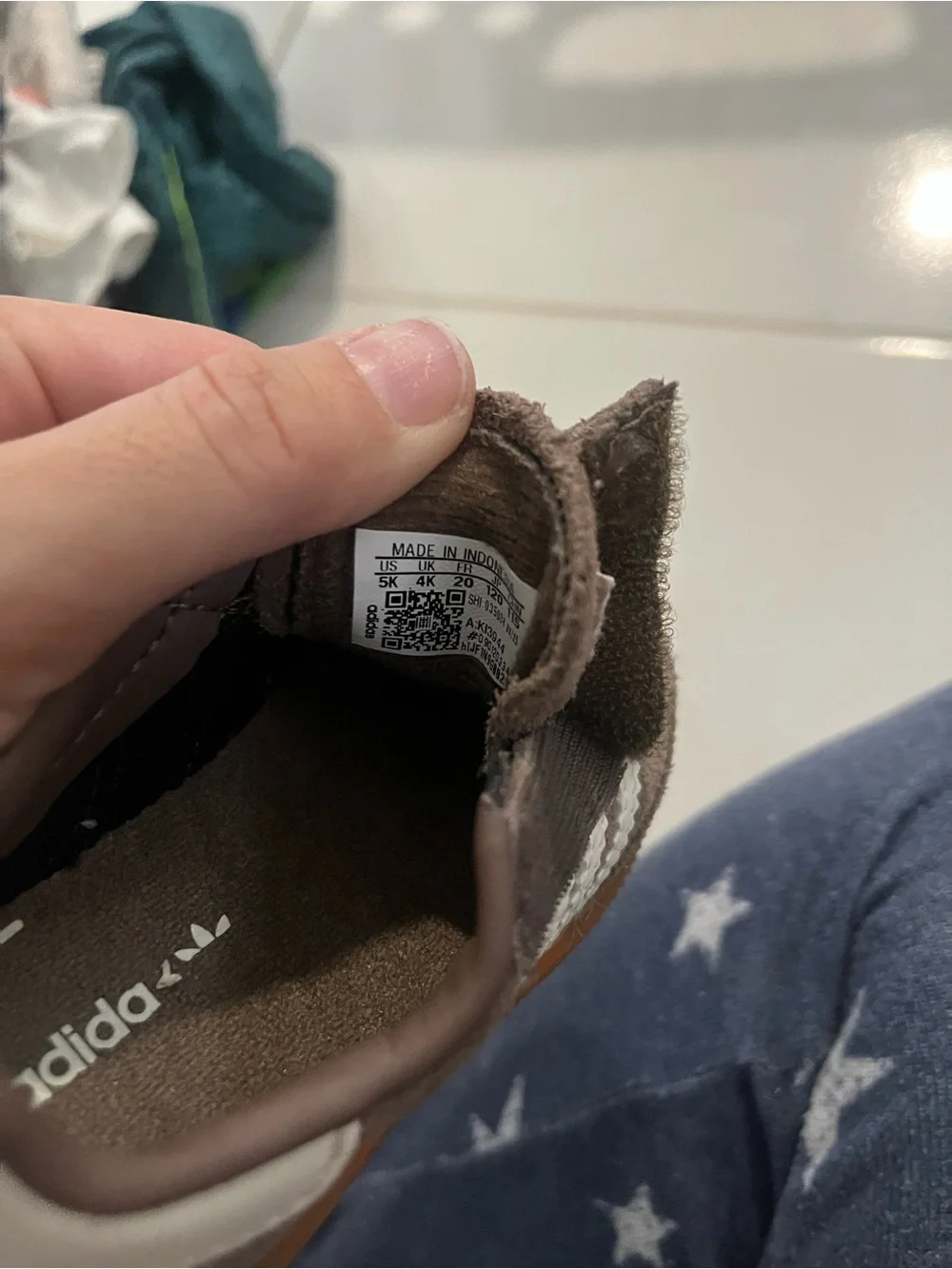 adidas Kids Suede Sneakers in Brown with White Stripes
